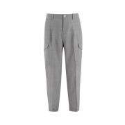 Tapered Trousers Brunello Cucinelli , Gray , Heren