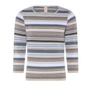 Gestreepte Pullover Trui in Bark Beige Skovhuus , Multicolor , Dames