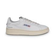 Sneakers met vetersluiting en logo Autry , White , Dames