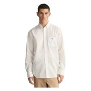 Klassiek Poplin Overhemd met GANT-geïnspireerd Embleem Gant , White , ...