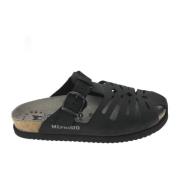 Comfortabele Nikos Herensandaal Mephisto , Black , Heren