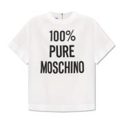 T-shirt met logo Moschino , White , Dames