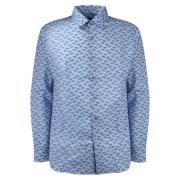 Katoenen Shirt Ucm6081Vym - F0076 Prada , Blue , Heren