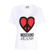 Casual T-shirt Moschino , White , Dames