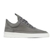 Lage Top Ripple Nubuck Shark Sneakers Filling Pieces , Gray , Heren