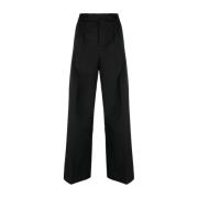 Hoge Taille Wijde Pijp Broek Briglia , Black , Dames