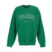 Groene Sweatshirt met Lange Mouwen Sporty & Rich , Green , Dames