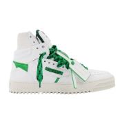 Leren Zip-Tie Sneakers Off White , White , Heren