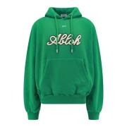 Katoenen Sweatshirt met Abloh Print Off White , Green , Heren