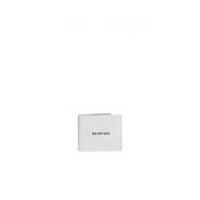 Witte Leren Portemonnee met Logo Print Balenciaga , White , Heren