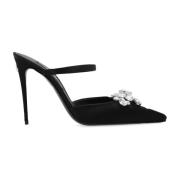 Satijnen muiltjes Dolce & Gabbana , Black , Dames