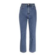 Tijdloze blauwe straight-leg denim jeans Ganni , Blue , Dames