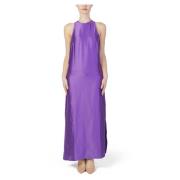 Lange jurk HerfstWinter collectie Mango , Purple , Dames