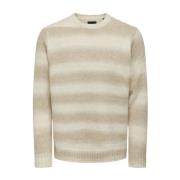 Gradient Crew Gebreide Trui Only & Sons , Beige , Heren