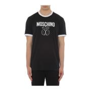Zwarte T-shirts en Polos Moschino , Black , Heren