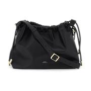 Ninon Crossbody Tas met Gouden Logo A.p.c. , Black , Dames