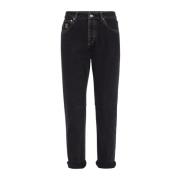 Slim-Fit Stijlvolle Jeans Brunello Cucinelli , Black , Heren