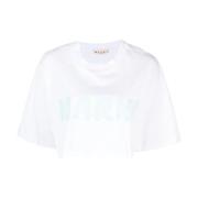 Witte T-shirts en Polos met Kwaststreekprint Marni , White , Dames