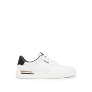 witte sneakers met gekleurde strepen Hugo Boss , White , Heren