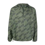 Groene Logo-Print Hoodie Kenzo , Green , Heren