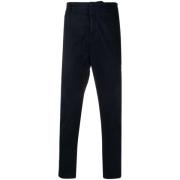 Marineblauwe Tapered Chinos Dondup , Blue , Heren