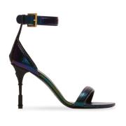 Moneta sandalen van iriserend leer Balmain , Multicolor , Dames