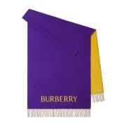 Omkeerbare Sjaal met Roos Burberry , Purple , Dames