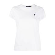 Witte T-Shirt Polo Ralph Lauren , White , Dames