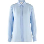 Zijden Sarong Shirt Sportmax , Blue , Dames