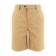 Beige Katoenen Shorts met Haak-, Knoop- en Ritssluiting Amiri , Beige ...