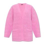 Oversized Cardigan Balenciaga , Pink , Dames