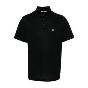 Zwarte T-shirts Polos voor Heren Palm Angels , Black , Heren