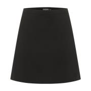 Eenvoudige Zwarte A-lijn Rok Soaked in Luxury , Black , Dames