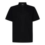Zwart Poloshirt met Logo Borduursel Brioni , Black , Heren