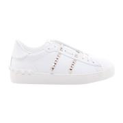 Witte Leren Veterschoenen Valentino Garavani , White , Dames