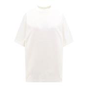Witte Geribbelde T-Shirt Balenciaga , White , Dames