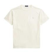 Klassieke Fit Jersey Crewneck T-Shirt Ralph Lauren , White , Heren