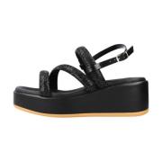 Stijlvolle Platte Sandalen CafèNoir , Black , Dames