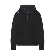 Hoodie met kwart rits voor herfst/winter Ma.strum , Black , Heren