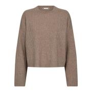 Rowcc Crop Gebreide Trui Co'Couture , Brown , Dames