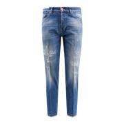 Blauwe Ss24 Heren Jeans PT Torino , Blue , Heren
