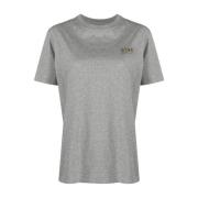 Ster Logo Print T-Shirt Golden Goose , Gray , Dames