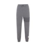 Grijze Joggingbroek van Wol met 4bar Detail Thom Browne , Gray , Heren