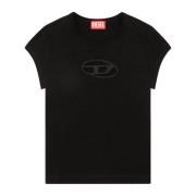 T-shirt met peekaboo-logo Diesel , Black , Dames
