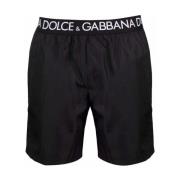 Zwart Sea-kleding met stretch tailleband Dolce & Gabbana , Black , Her...