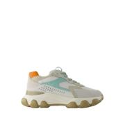 Hyperactieve Sneakers - Leer - Grijs/Bruin Hogan , White , Dames