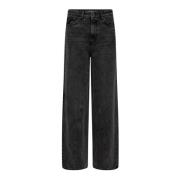 Wijde Naad Zwarte Jeans Co'Couture , Black , Dames
