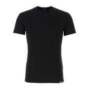 Zwart katoenen T-shirt set Dsquared2 , Black , Heren