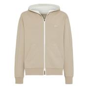 Full Zip Sweatshirt Van Biologisch Katoenmengsel Boggi Milano , Beige ...