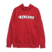 NFL Wordmark Therma Pullover Hoodie Nike , Red , Heren